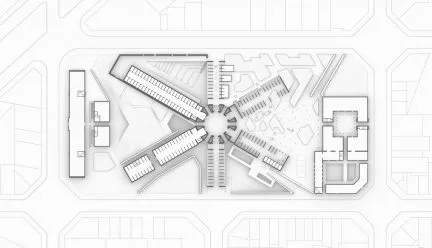 site plan of housing project in barcelona 