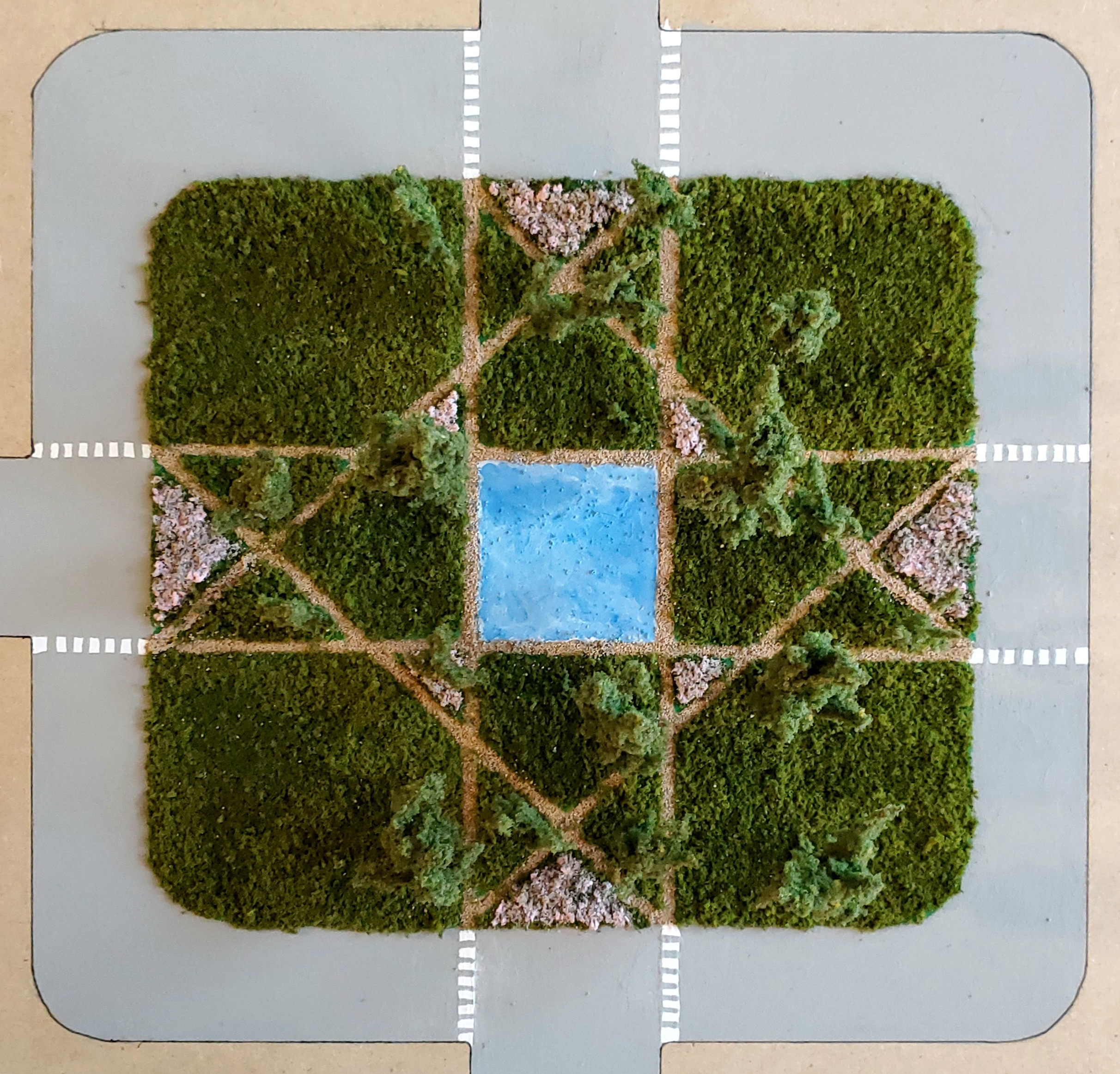 top view of model