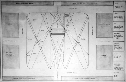 Plan of diagonal design for Savannah square 
