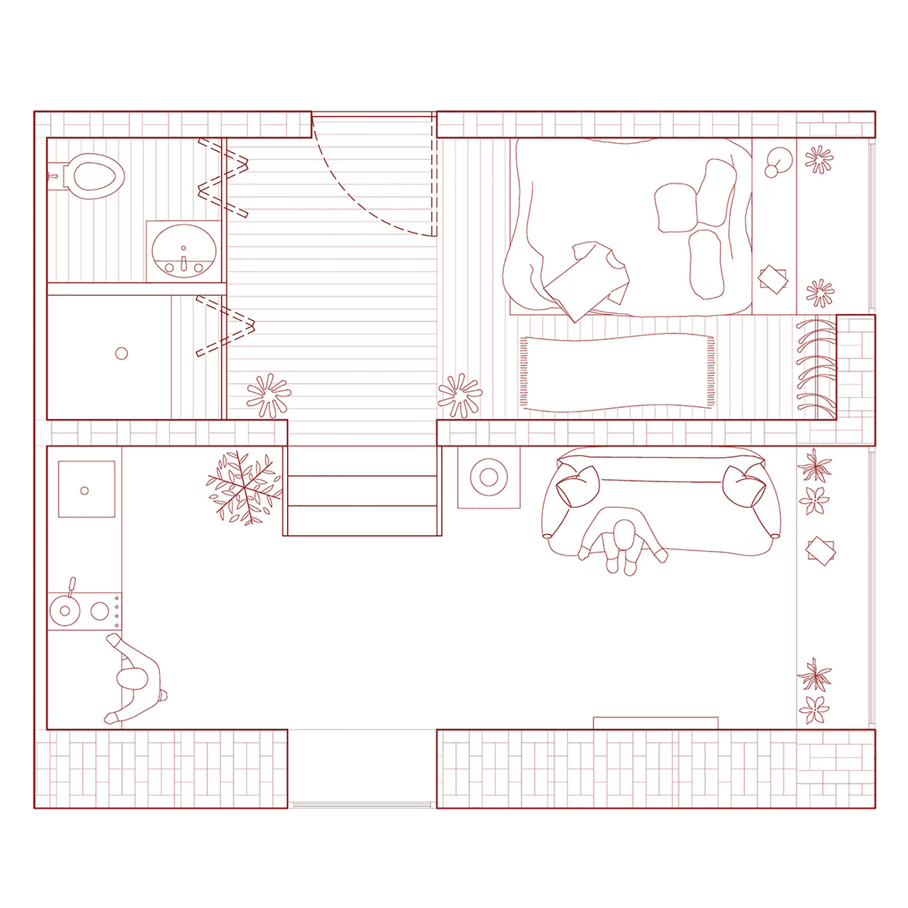 Floor plan of dwelling unit