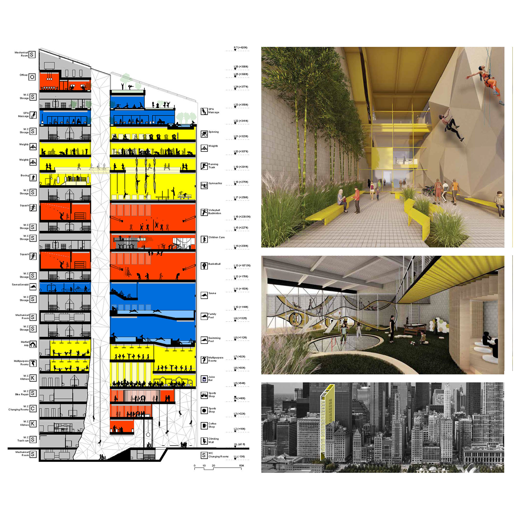 section and renderings