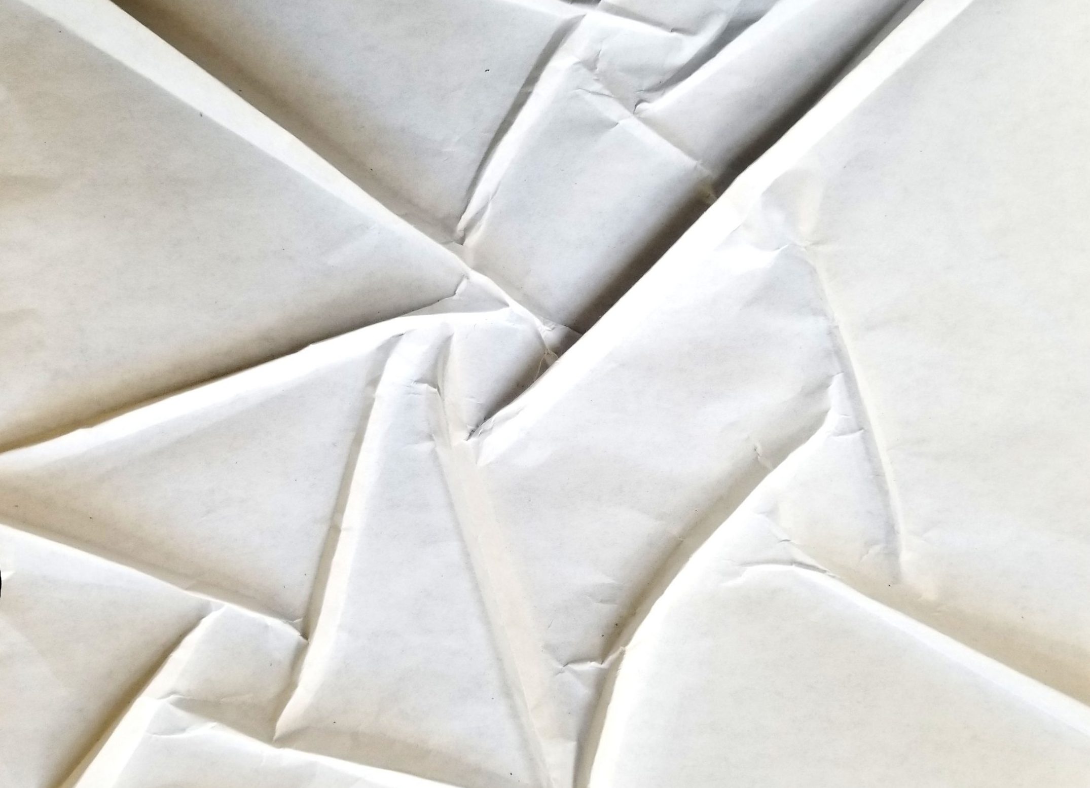 Paper model of folded surfaces