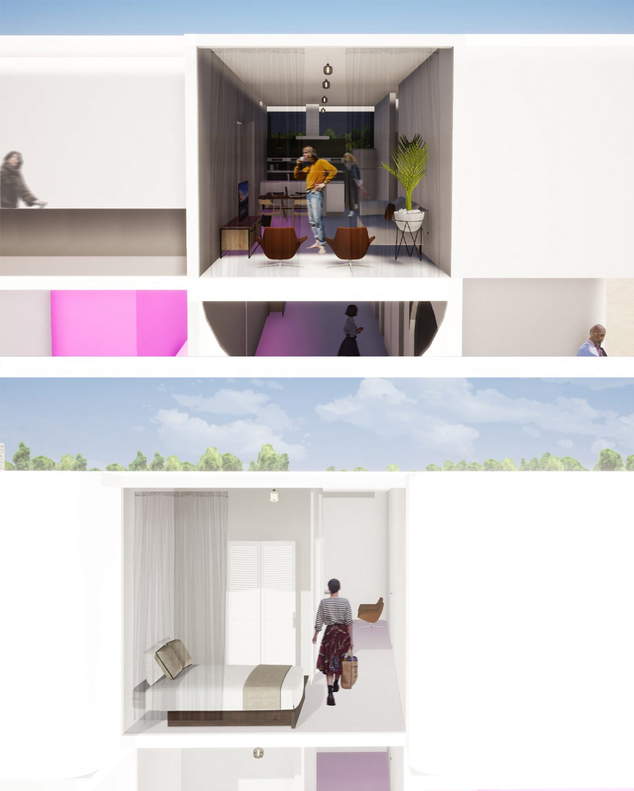 interior renderings of new apartment designs