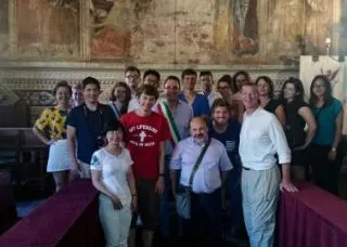 David M. Chasco with members of the Volterra International Design Workshop