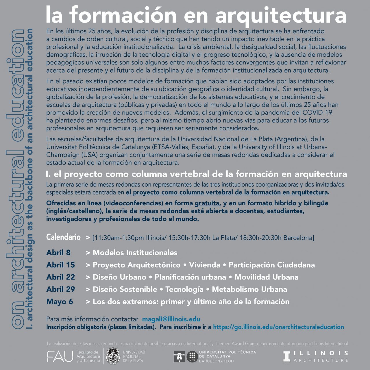 Spanish poster for roundtable event