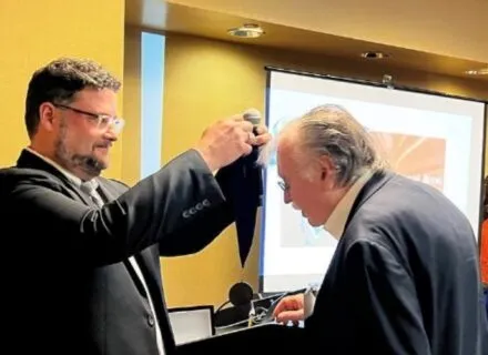 medal awarding at the aia conference