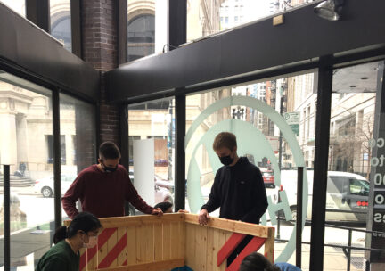 Students installing in Chicago