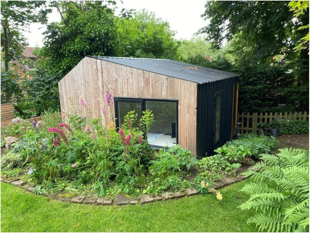 colored image of a garden office