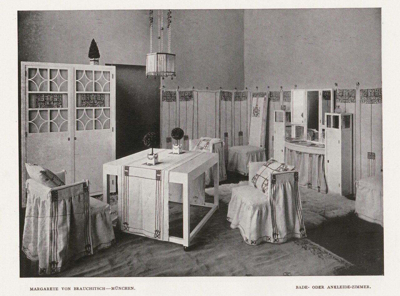 black and white picture of furniture door and rug