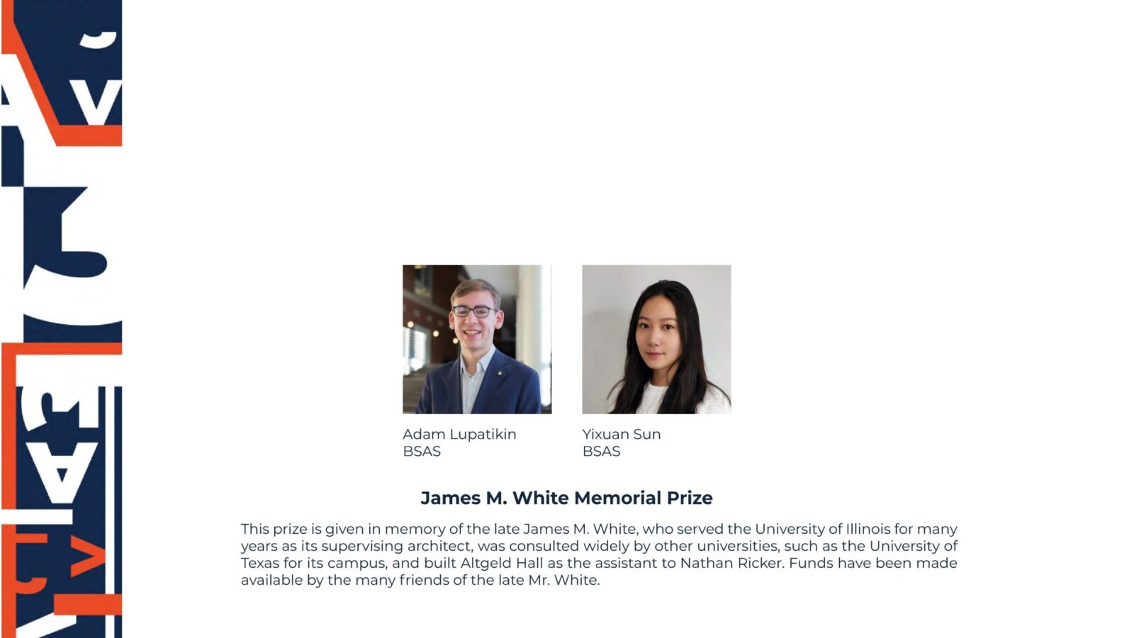 James M. White Prize winners
