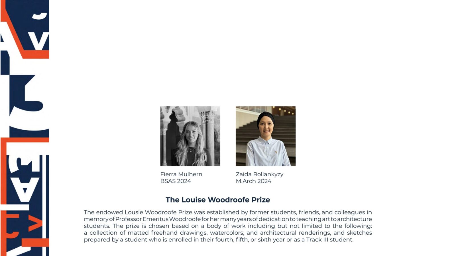 lousie woodroofe prize winners