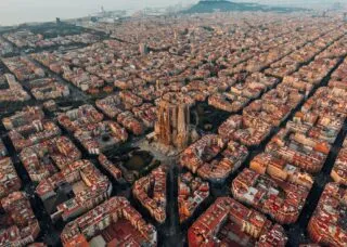 picture of barcelona from the sky