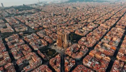 picture of barcelona from the sky