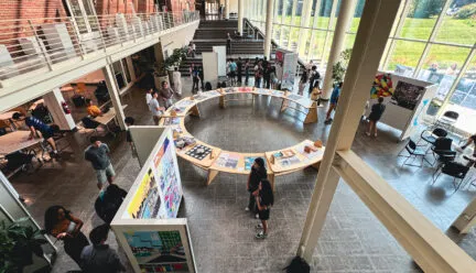 architectural potluck in atrium