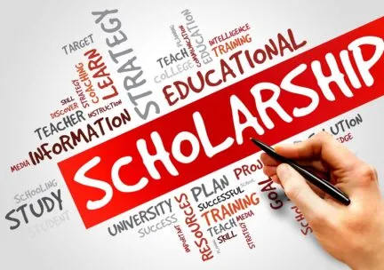 decorative image with the word "scholarship" highlighted