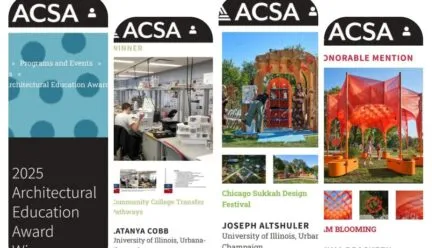 a list of 2025 architectural education award winners