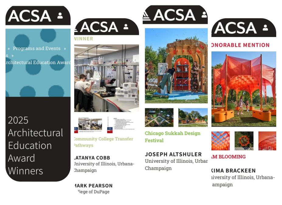 a list of 2025 architectural education award winners