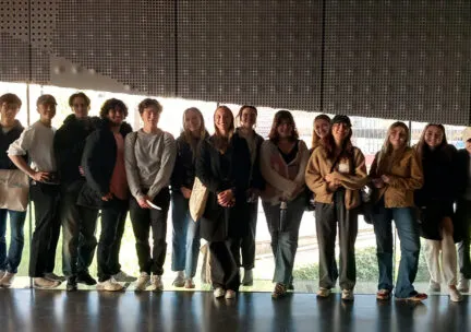 barcelona students standing together