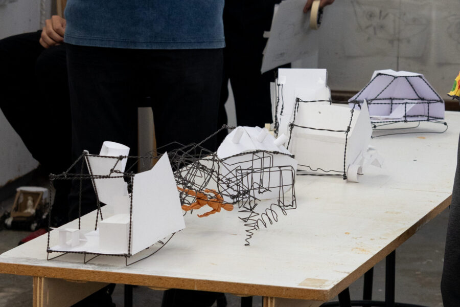models created by first year arch students