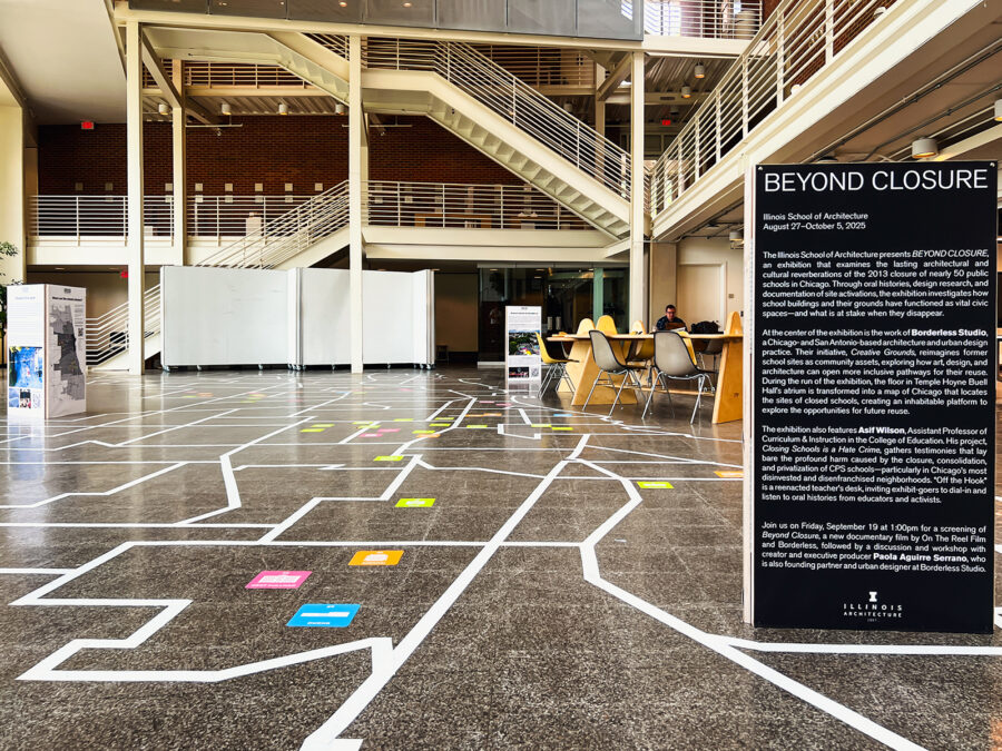image of chicago on floor with the billboard