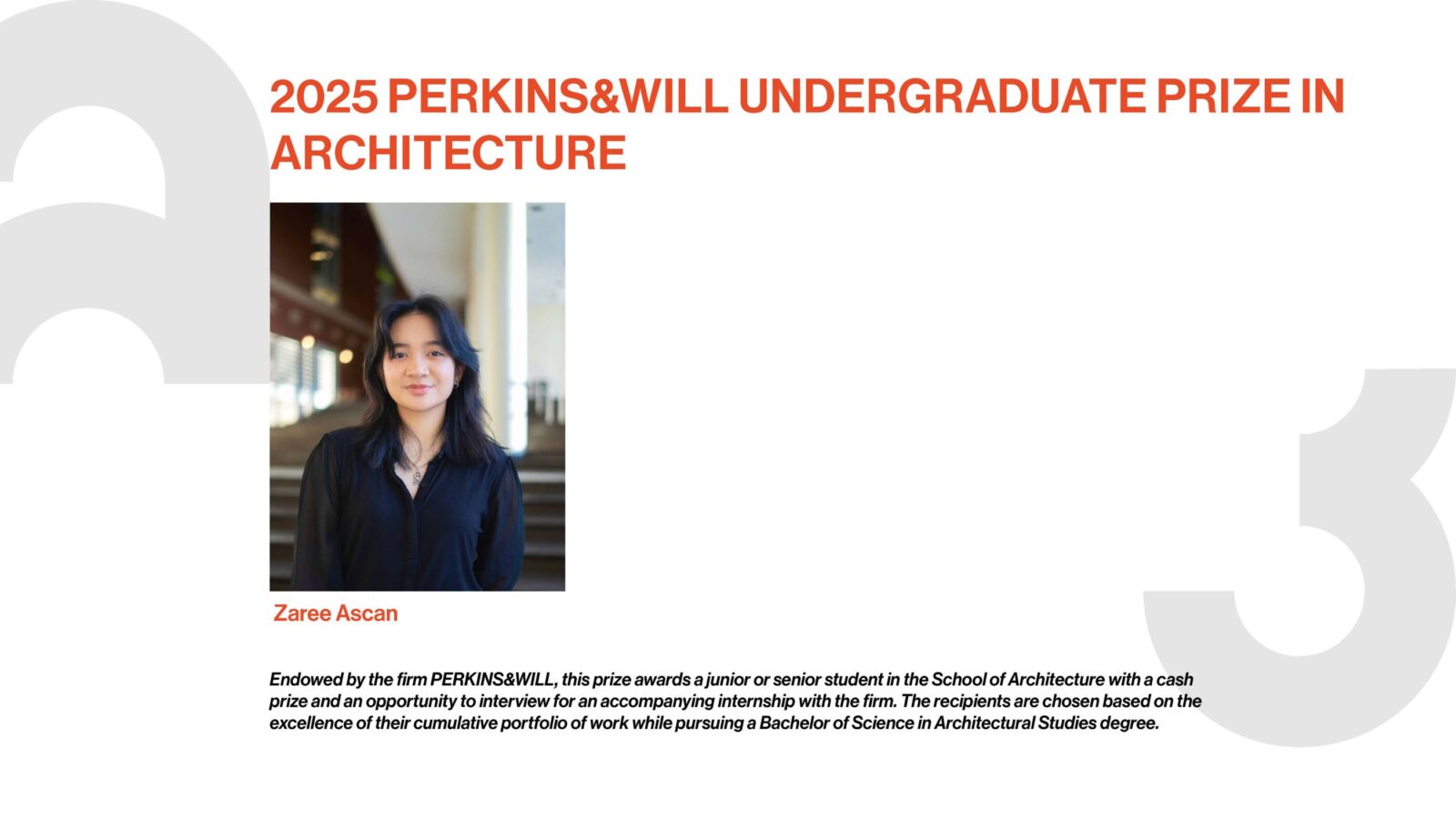 Perkins&amp;Will winner - Zaree Ascan