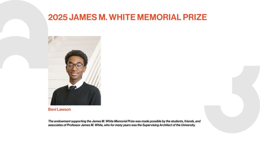 James M. White Prize winner - Beni Lawson
