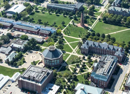 pic of south quad from the air