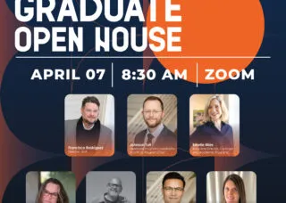 just a poster with pictures of the speakers