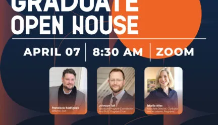 just a poster with pictures of the speakers