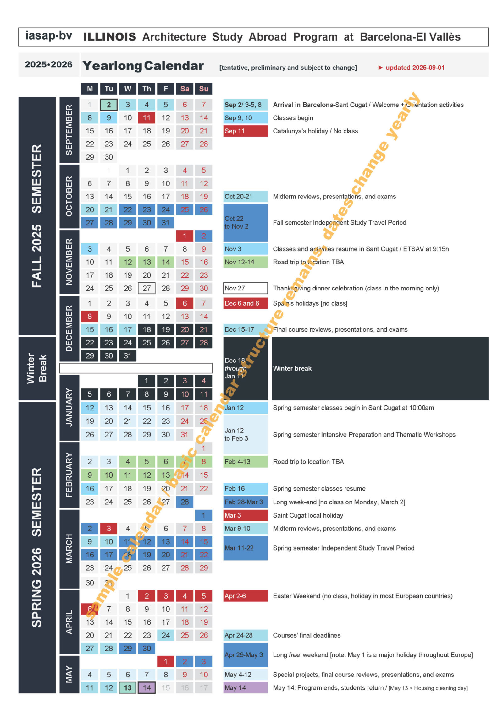 academic calendar 2025-2026