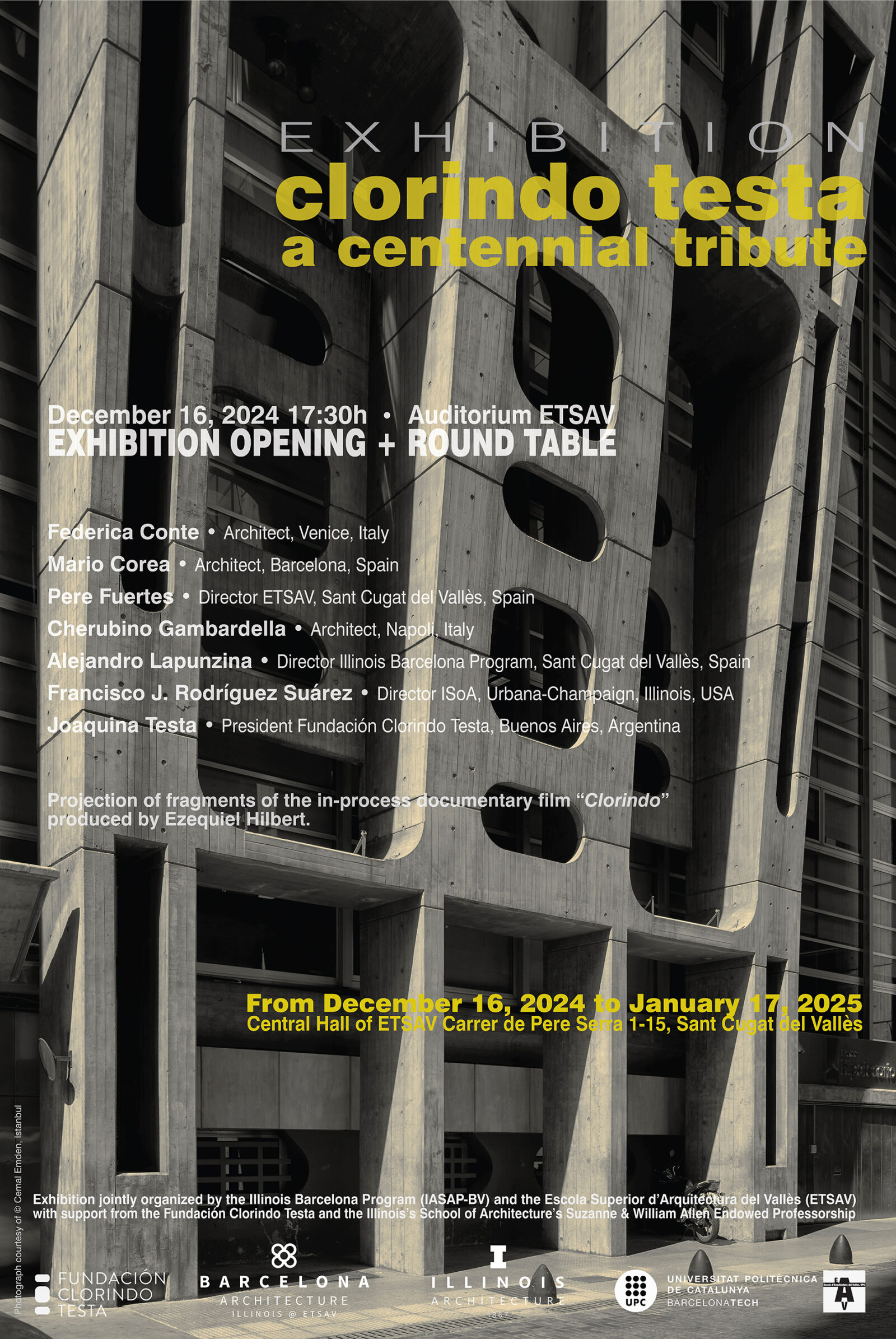 clorindo testa exhibition poster