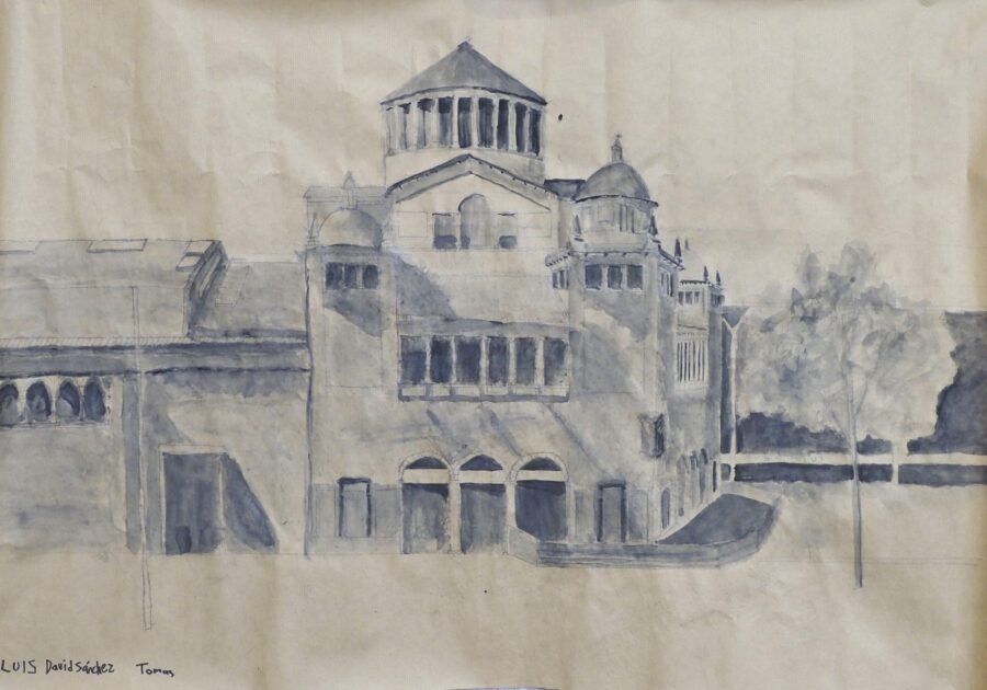 drawing of large building