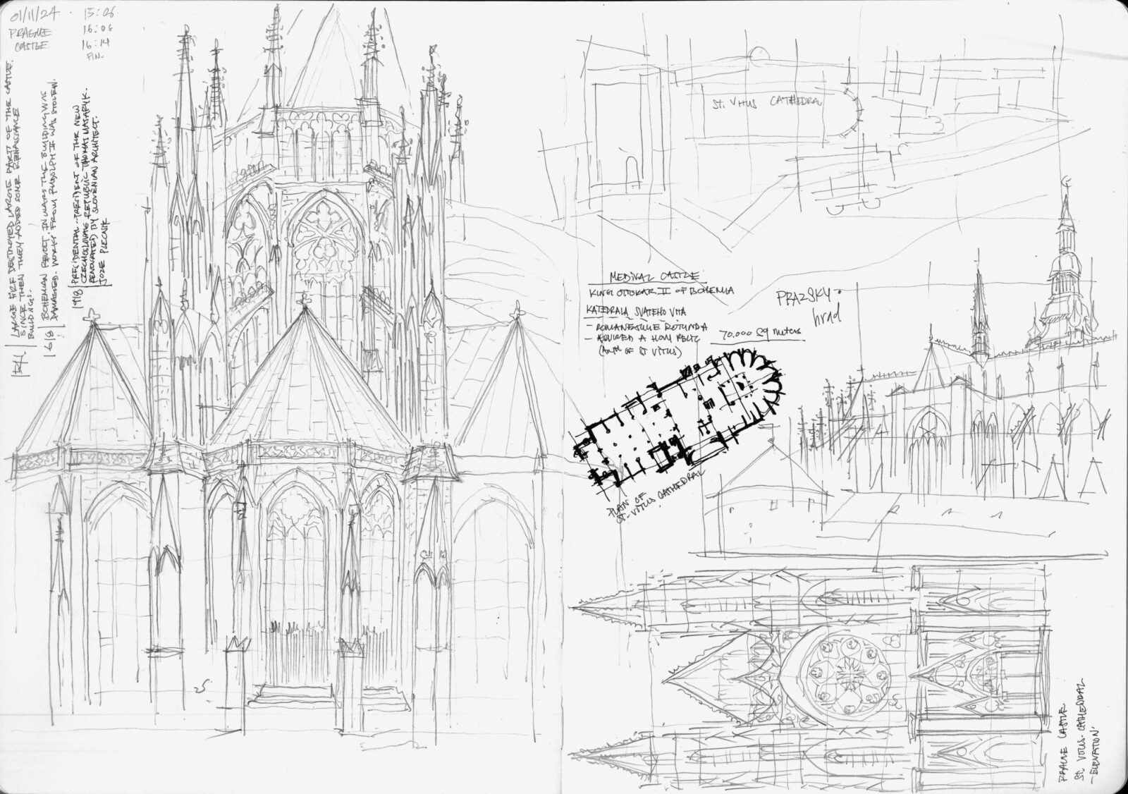 beautiful drawing of front church