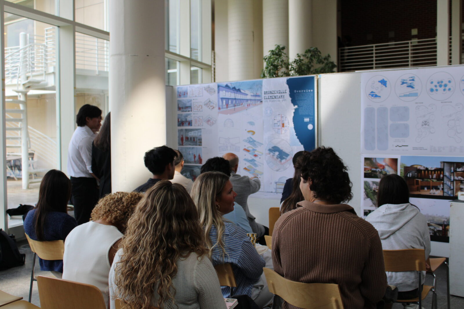 students watching presentation