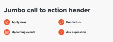 Jumbo call to action example.