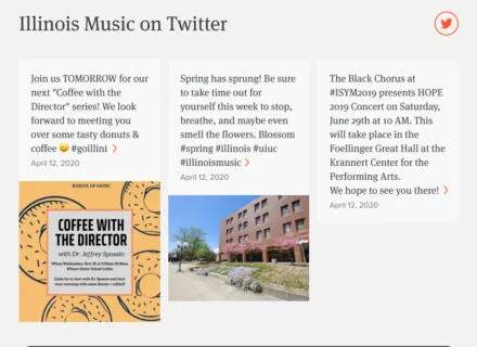 An example of the Twitter component.