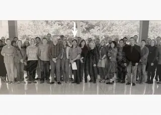 Faculty and staff with Kevin Reeder