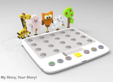 Rendering of children's game with animal characters