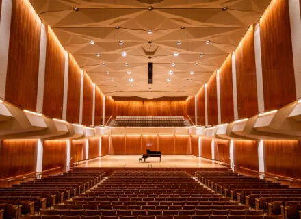 Bright view in the Great Hall at KCPA