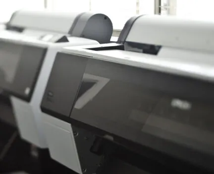 row of large format inkjet printers