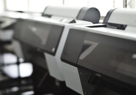 row of large format inkjet printers