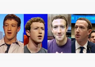 Four images of Mark Zuckerberg