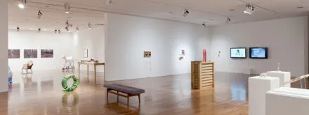 Photo of artworks on display in a museum gallery