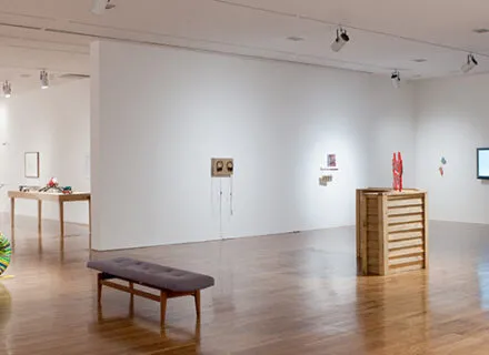 Photo of artworks on display in a museum gallery