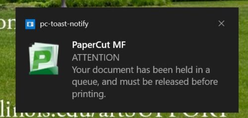 Papercut Notification