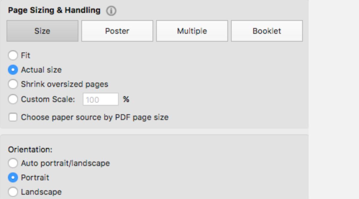 Page Sizing & Handling