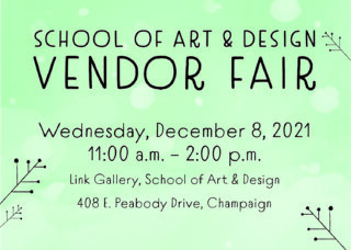 flyer for vendor fair Wed. Dec 8 from 11-2 Link Gallery