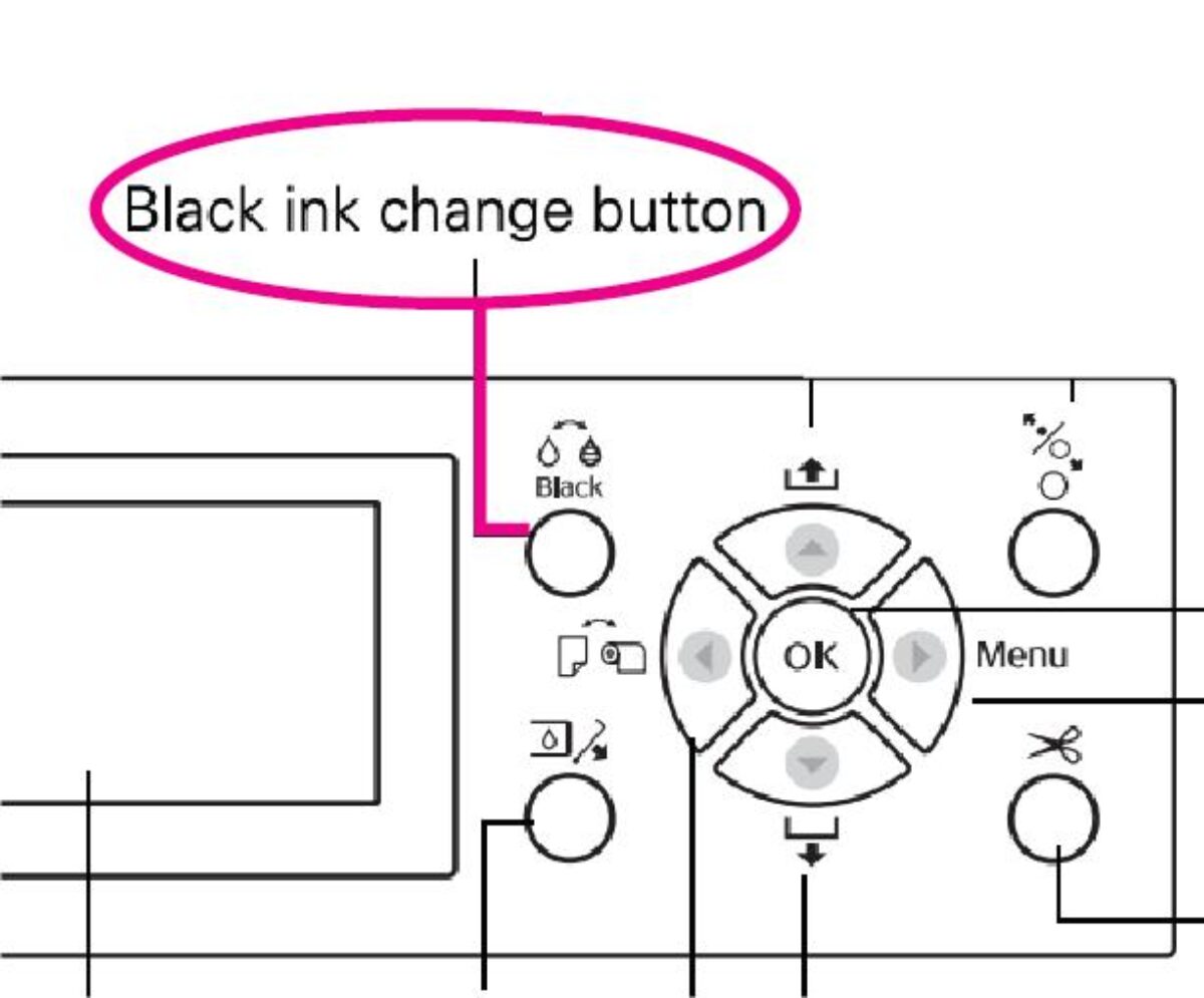 change black ink button