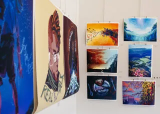 artwork on walls