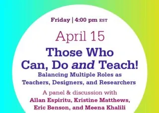 flyer for Eric Benson talk on Friday, April 15